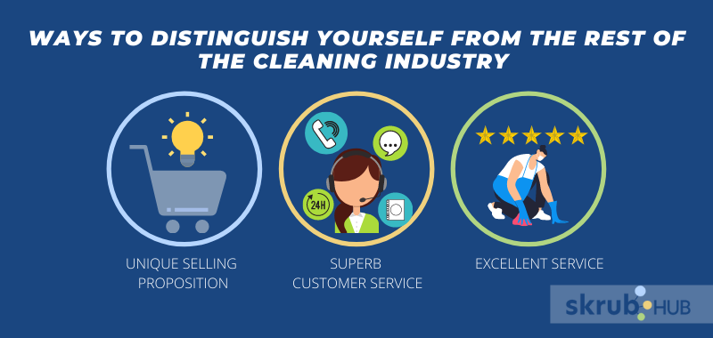 ways to distinguish yourself from the rest of the cleaning industry