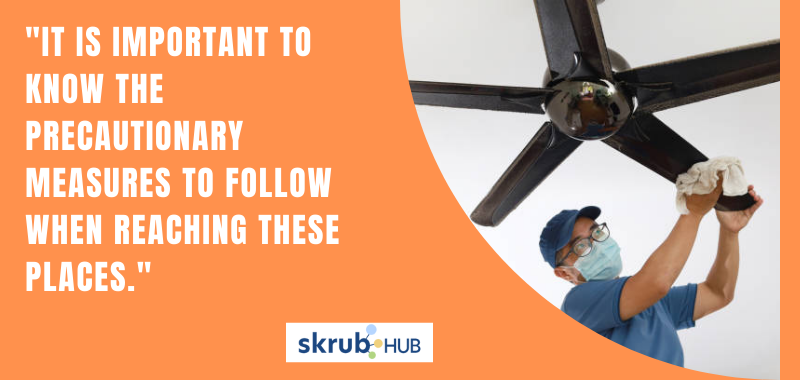 Ceiling fan blades often accumulate more dust than you can imagine